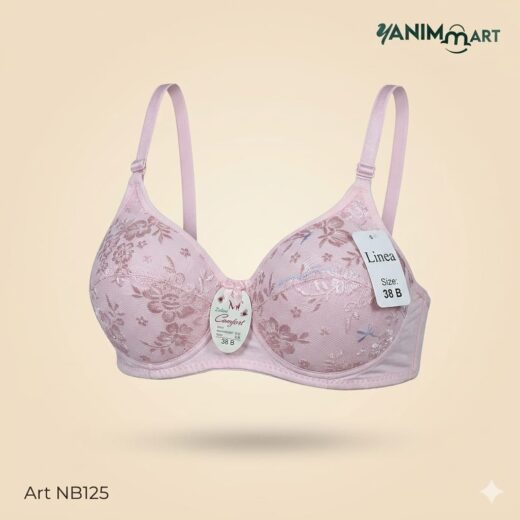Comfort Zeteel Lace Floral Print Bra – Everyday Soft Support Bra for Women