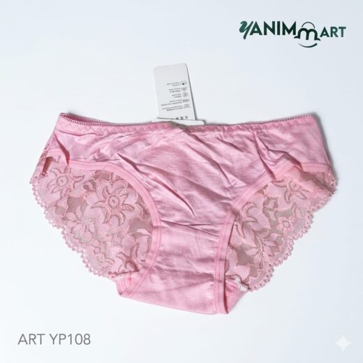 Yanimmart Women’s Elegant Floral Lace Briefs – Breathable Cotton Comfort (pack of 2)