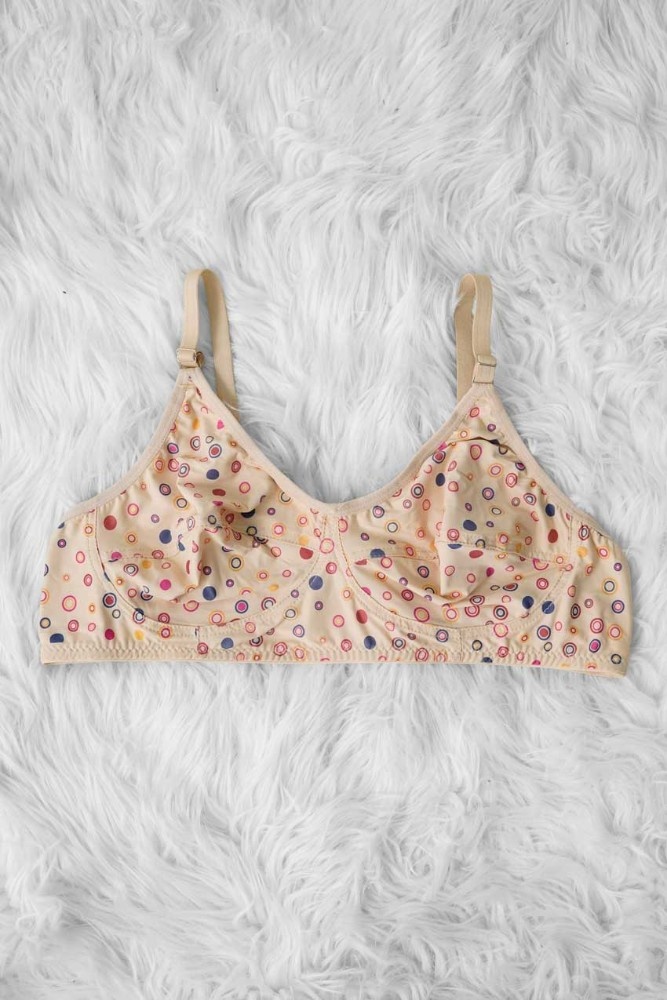 Women's Non-Wired Non-Padded Printed Bra | Full Coverage Cotton Everyday Bra